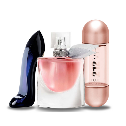Kit 2+1 Gratis! Good Girl + La Vie Est Belle + 212 VIP Rosé (100 ml)