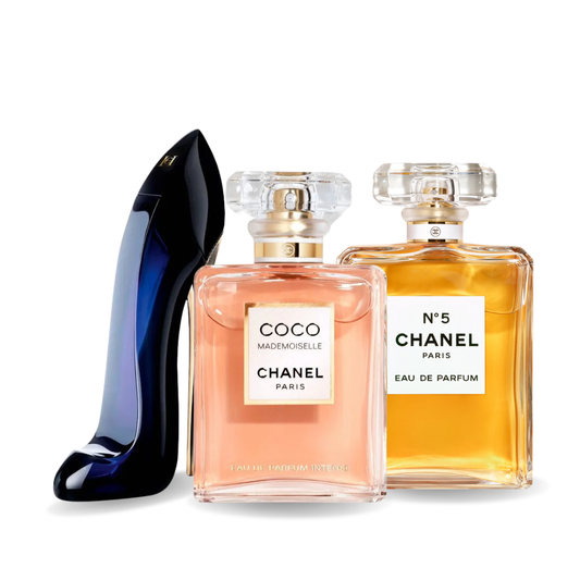 Set di 3 Profumi GOOD GIRL, COCO MADEMOISELLE, Chanel Nº5 100ml