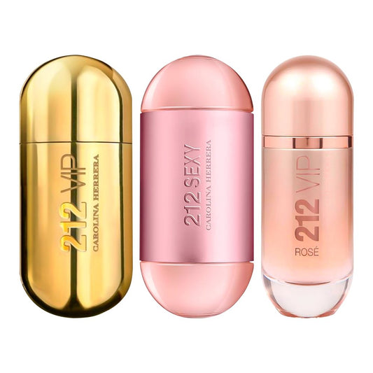 Combo di 3 Profumi Femminili 212 VIP, 212 Sexy e 212 VIP Rosé