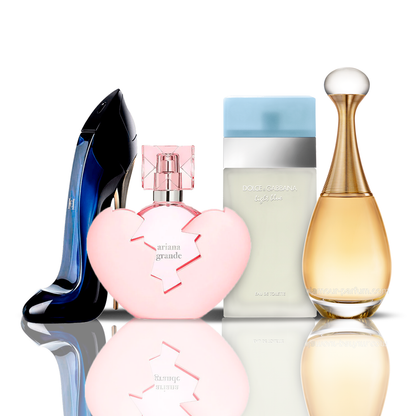 Set 4 Profumi | Thank U Next + Light Blue + Good Girl + J'adore 100 ml