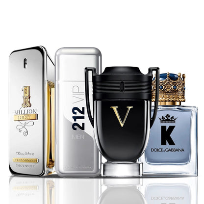 Set di 4 Profumi | 1 Million Lucky + 212 VIP Men + Invictus Victory + Dolce & Gabbana K 100 ml